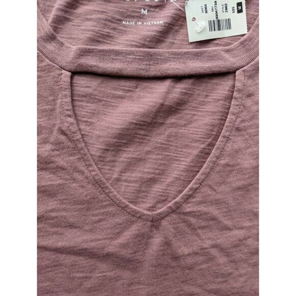 Aeropostale Choker Oversized Crop Tee Pink Womens Medium - Picture 5 of 12